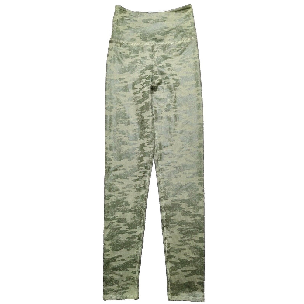 ARIZONA JEAN CO Women XS Olive Camo Activewear Compression Leggings NEW